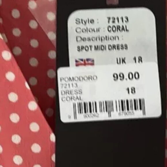 Pomodoro Coral Polka Dot Dress - Picture 13 of 13